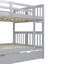Lit superposé double au-dessus de double avec lit gigogne simple et échelle-519099508