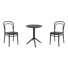 Ensemble bistro 3 pièces avec chaises empilables l 23,6 po Farrah