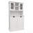 Tall Bathroom Cabinet With Two-Compartment Tilt-Out Dirty Laundry Basket - 2 Adjustable Shelves-545055349