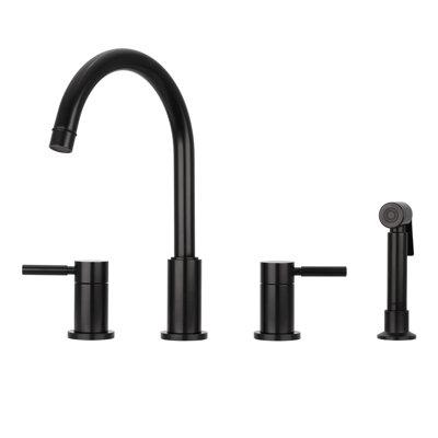 Pull Down Double Handle Kitchen Faucet