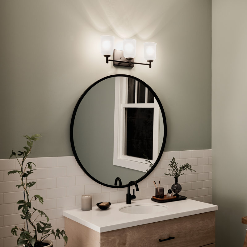 Hopedale 3 - Light Vanity Light, Black