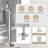Floor-Standing Bathtub Faucet, Freestanding Bathtub Filling, Standing High-Flow Shower Faucet, Rotary Neck Nozzle Cylinder, Hand-Held Matte Floor-Standing Bathtub Faucet Set.-122071480