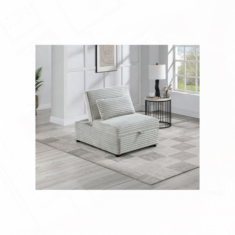 Fauteuil convertible Corduroy, Gris