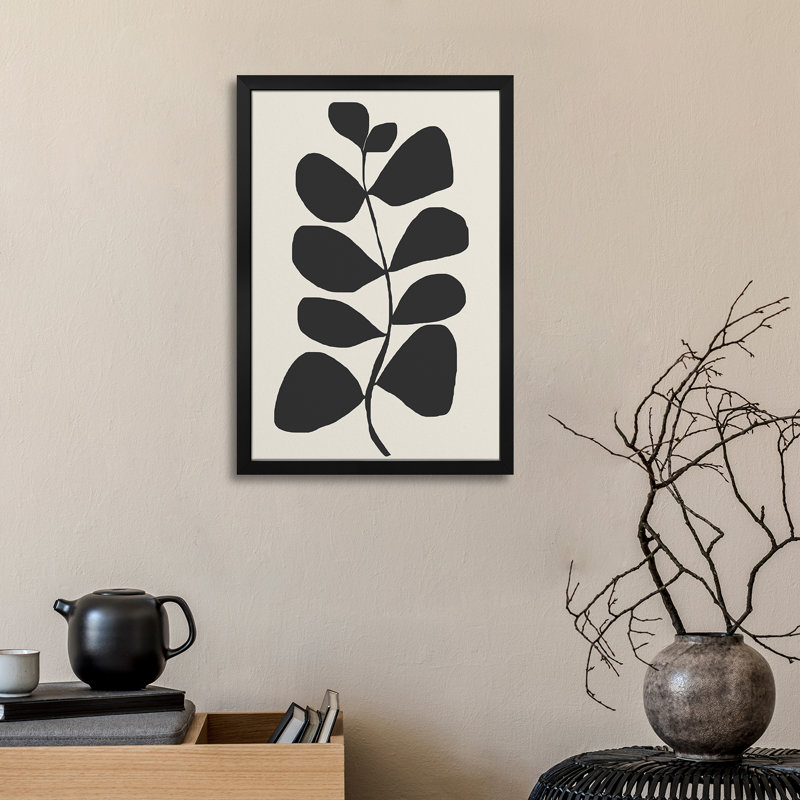 Abstrait plante minimaliste - reproduction d'art murale - affiche de galerie, H 24 po x l 16 po