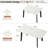47.1"-63.1" Extendable Dining Table For 4-8 People,Faux Marble MDF Kitchen Table 