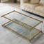 Glass Top Living Room Table Set