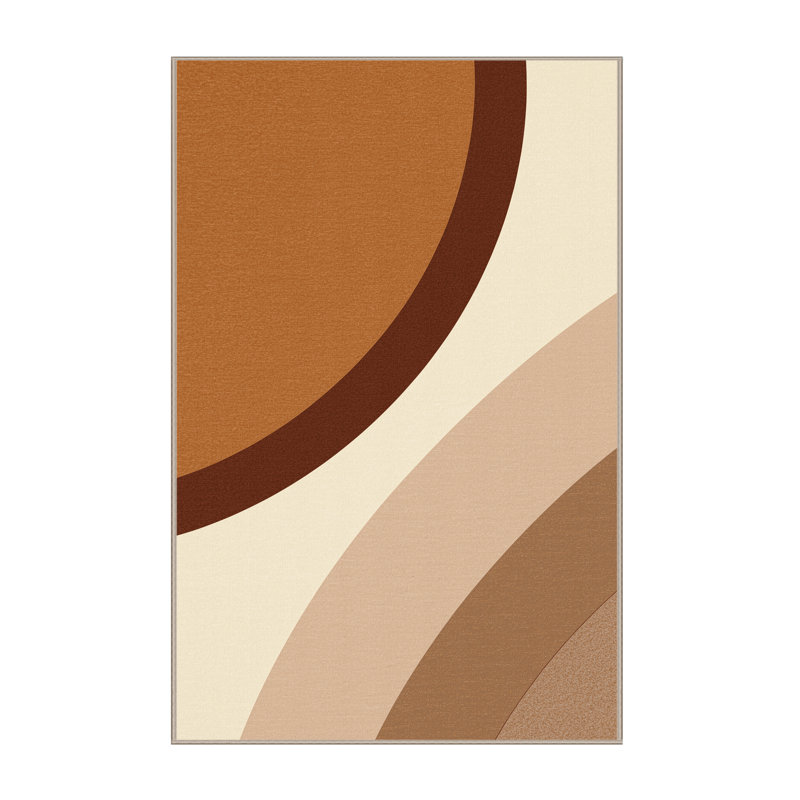 Tapis beige élégant et chic lavable à la machine Benson, 3 X 5