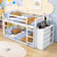 Lit superposé en bois avec tiroirs et tablettes de rangement-769830999-769830998
