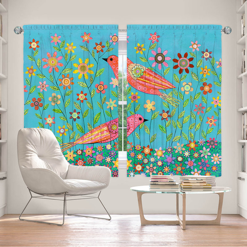 Ensemble de rideaux en polyester 2 pièces Elish, L 40 po x L 52 po