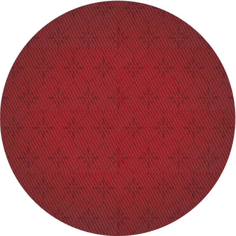 Tapis de zone rouge foncé à motifs, Rond 8 pi
