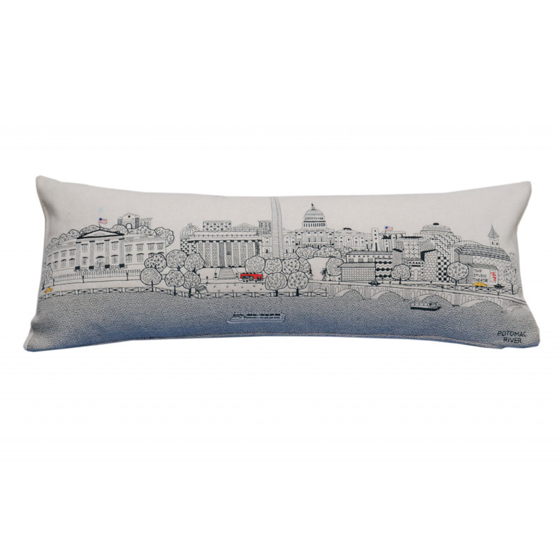 Coussin lombaire 35 po Washington DC, Crème
