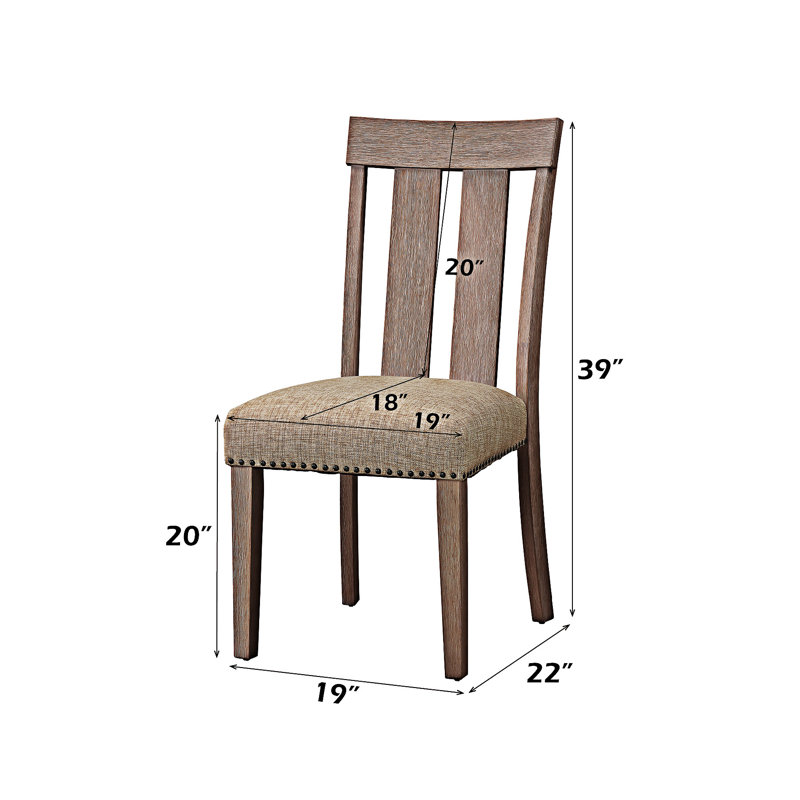 Chaise d'appoint en bois (ensemble de 2)