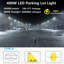 Éclairage 400W à DEL avec ajusteur à glissière, lumière du jour 5000K 56000 lumens, 1500W équivalent HPS / HID, étanche IP65, projecteur de sécurité extérieur commercial pour l'éclairage de zone