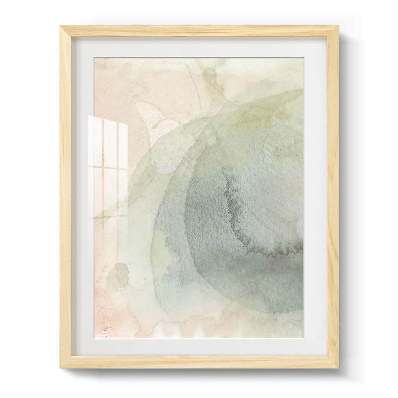 «Softwash Abstract I», impression encadrée, Naturel