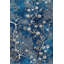 Papier peint floral bleu, décoration murale moderne amovible