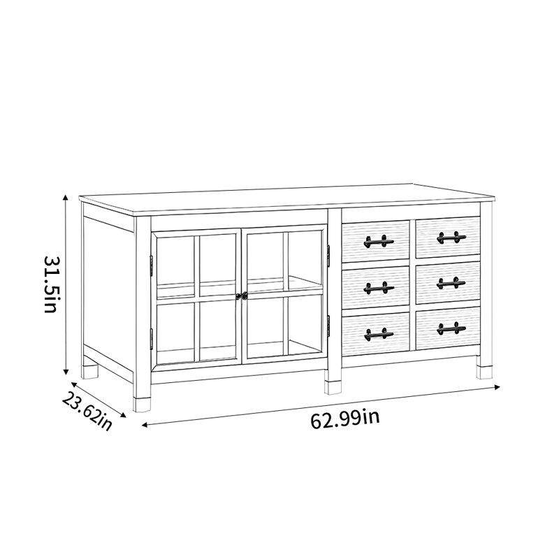 Practical Retro Kitchen Island Suitable for Kitchen Dining Space