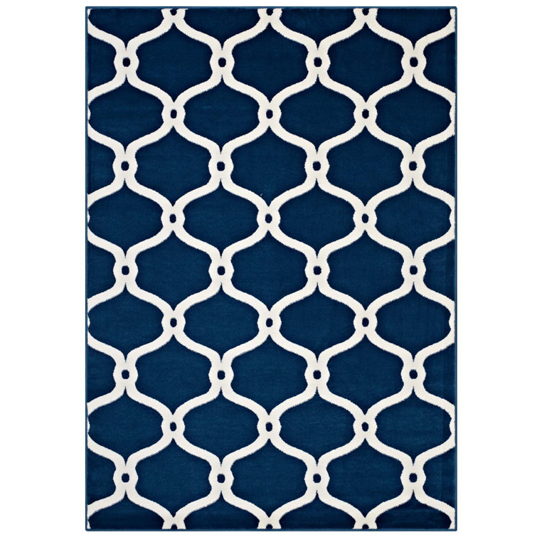 Modway Beltara Chain Link Transitional Trellis Area Rug
