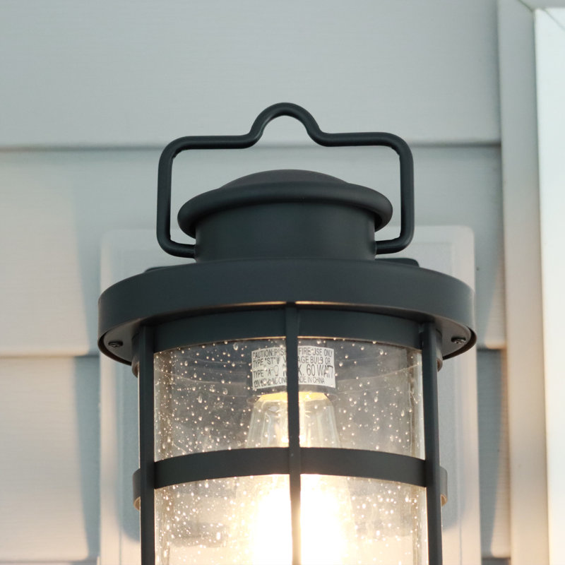Inlight 12 1/2''H 1-Light Outdoor Wall Lantern Sconce (2 Pack),  Bulb Not Include, IN-0604-1-BK