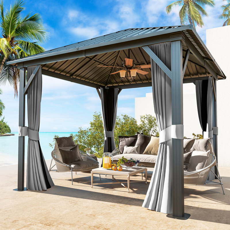 Pavillon de jardin en aluminium l 10 pi x P 10 pi