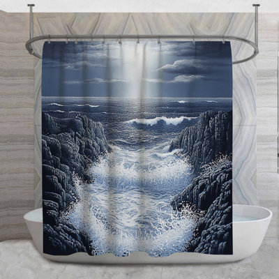 Rideau de douche Ocean Waves - Nature