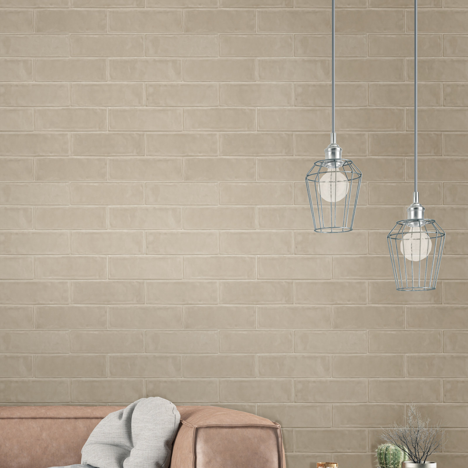 Ackland Metrola 4 in. x 12 in. Glossy Ceramic Subway Wall Tile, Savanna Dust