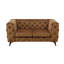 Causeuse modulaire en microfibre brune