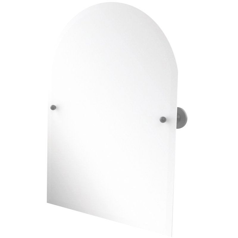 Miroir décoratif en arc inclinable avec bord Godin, Gris mat