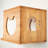 Solid Wood Wall Mounted Cat House with Front Perch