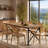 63 Inch Rectangular Solid Wood Dining Table for 4-6, Kitchen Dinner Table with Decorative X-Shaped Support Legs