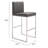 Upholstered Counter Stool with Metal Frame