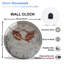 Horloge-chiffres-tissu-houx-feuilles - horloge murale moderne en verre de 12 po