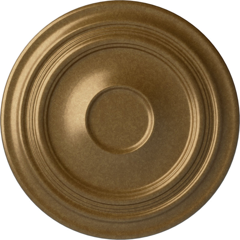 Médaillon Endurathane Attica avec plafond rose, DO 26 po x P 3 3/4 po x P 1 1/2 po (convient aux auvents jusqu'à 4 1/2 po), fini vert athénien peint à la main