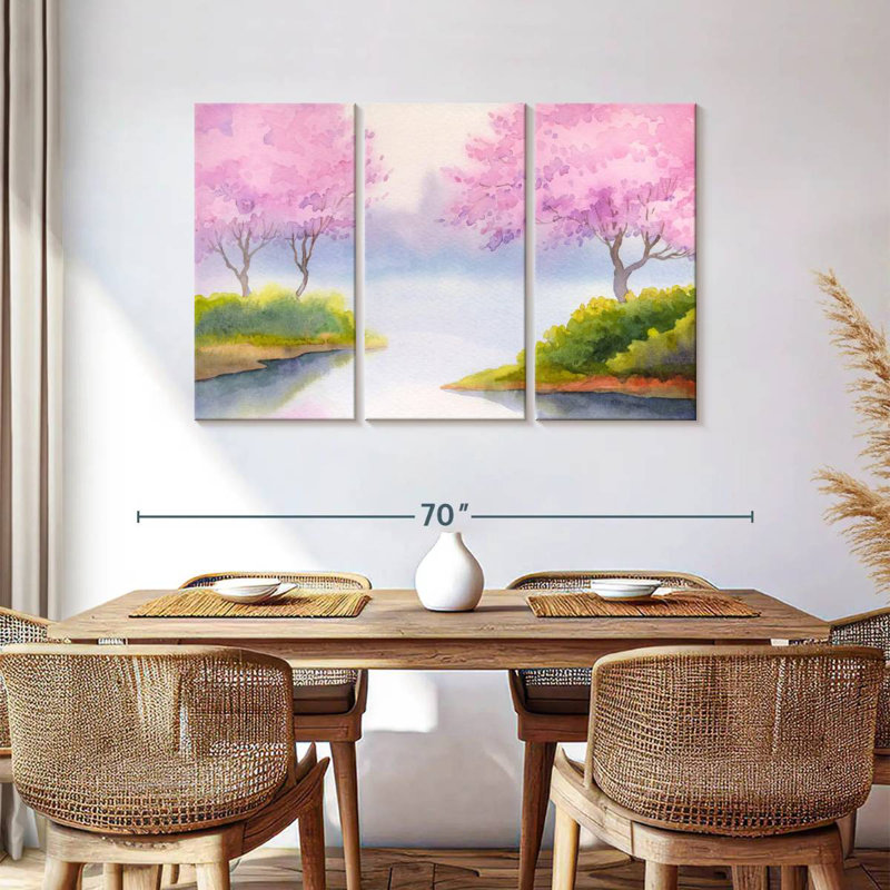 Kerrick Pink Spring Trees, 36" H x 57" W
