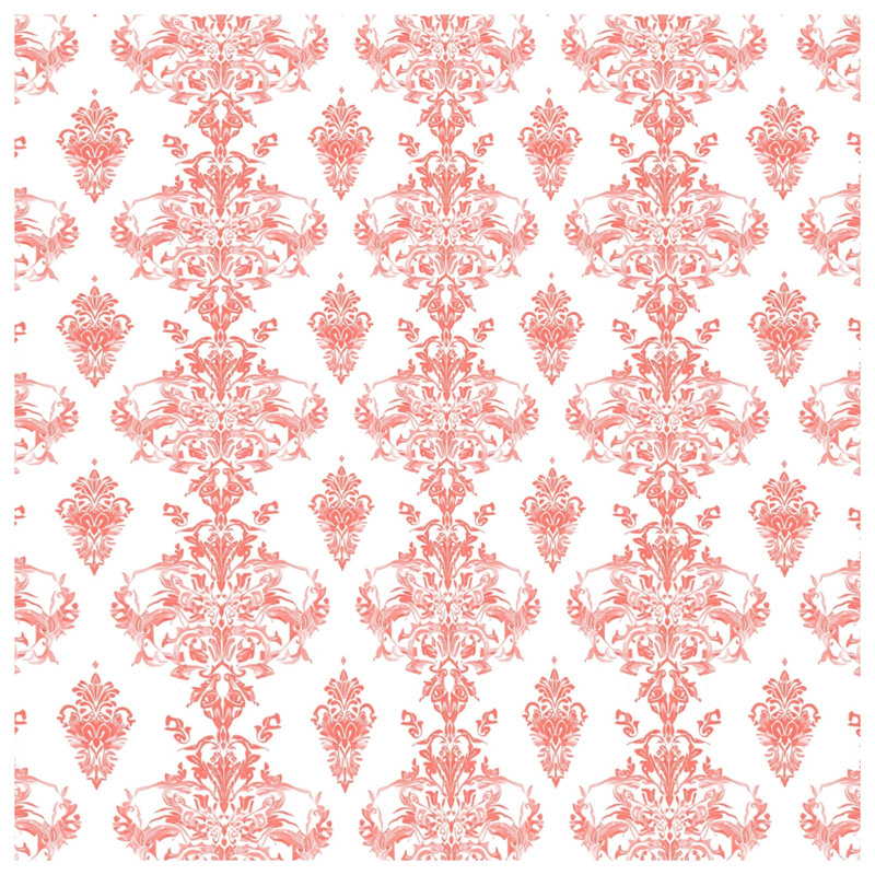 Housses de couette à motif damassé rose, Grand lit