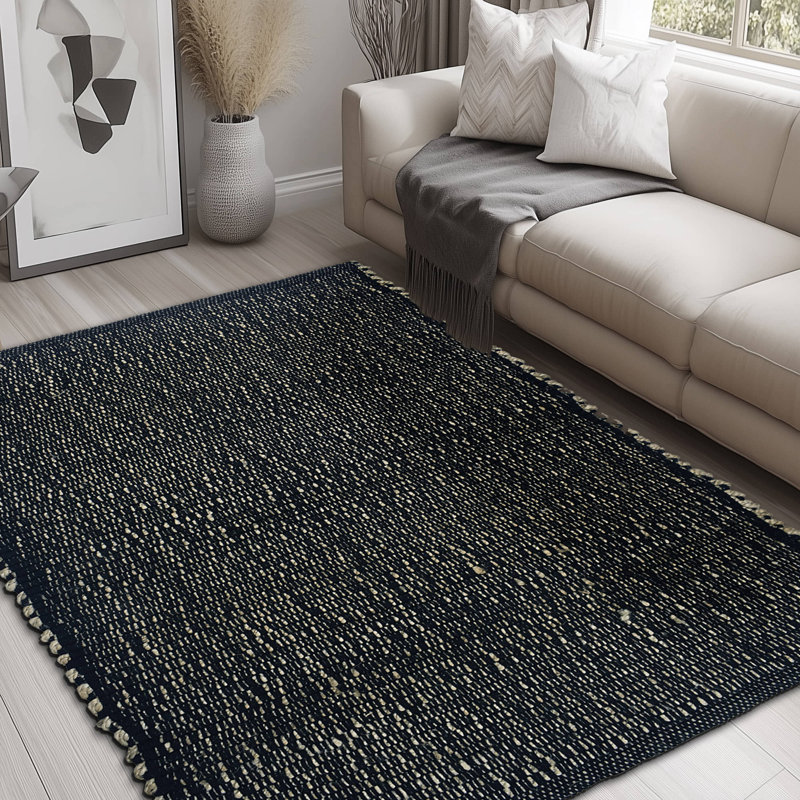 Colston Jute and Cotton Braided Farmhouse Rug, Rectangle 8' x 10'