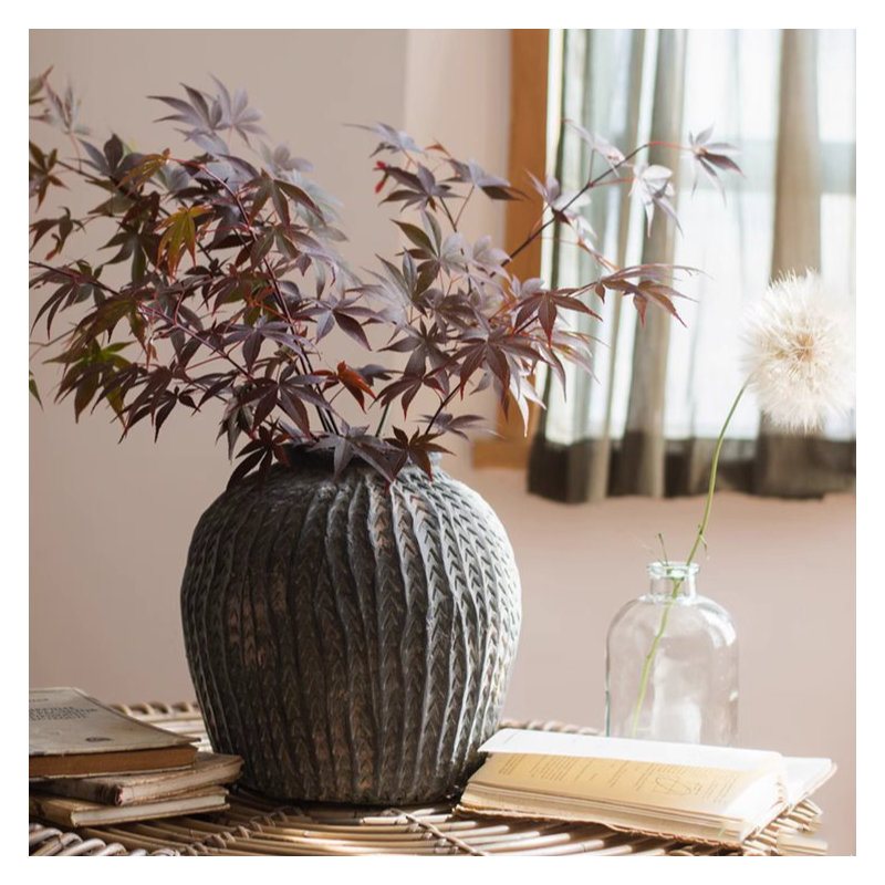Ensemble de pots à fleurs en béton Saurya, H 18,1 po x l 13,38 po x P 13,38 po