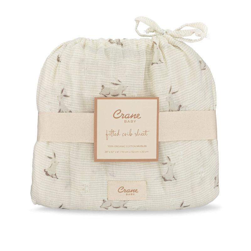 Avery Greenguard Gold Certified Animals Floral Cotton - Piece Standard Crib Fitted Sheet