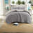 Comfortable Modern Bedding Sets, Gray Chenille, Waffle Knit For Home