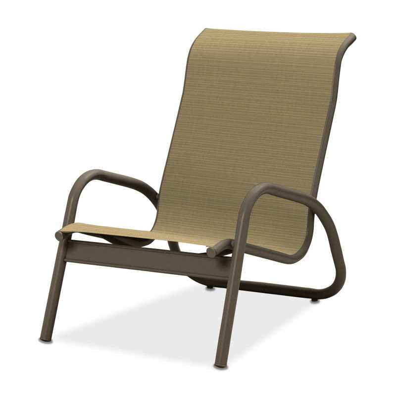 Gardenella Patio Chair, Bailey Sand Stripe Sunbrella®, Beachwood