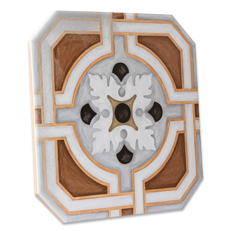 Décalcomanie octogonale vaudoise Zimer avec tacos 7-7 / 8 po X 7-7 / 8 po Carreau de porcelaine pour plancher et mur