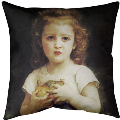 Housse de coussin Petite fille aux pommes