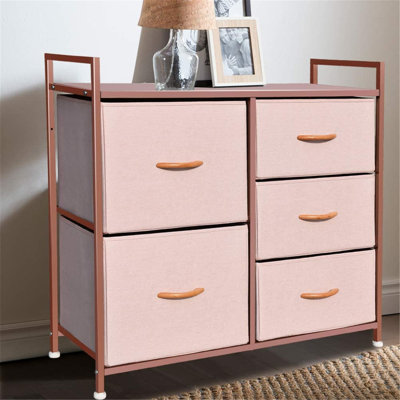 Commode double à 5 tiroirs Joelton
