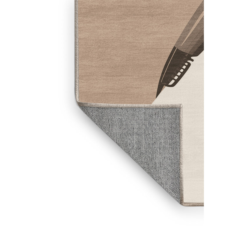 Tapis beige / moderne moderne et contemporain lavable à la machine Brentwood, 2 x 5