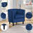 Barrel-Shaped Upholstered Velvet Chair-202871944