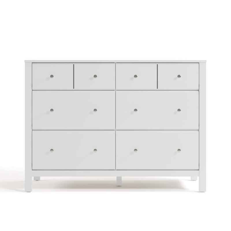 Commode double 6 tiroirs Horizon, Blanc