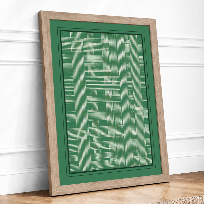 Circuit Board Grid Industrial - Framed Print, A1 - 84.1 x 59.4 cm, Oak