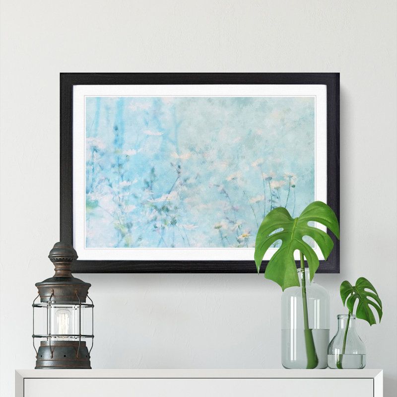 Pretty Flowers - Framed Print, 45cm H x 63cm W x 2cm D, Black Framed
