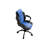 Gaming Office Chair With Comfortable Padded Seat, Black And Blue Faux Leather, Five - Wheels, And Adjustable Height For Work Modern In Color,