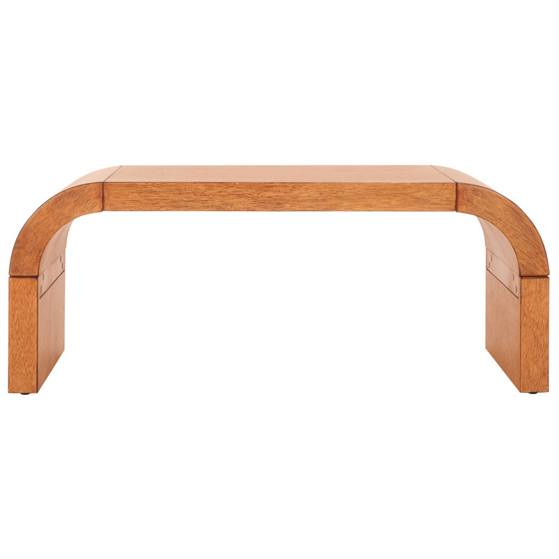 Melanija Curved Coffee Table, Light Natural