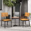 Ensemble de 2 chaises de patio avec structure en métal et bois d'acacia